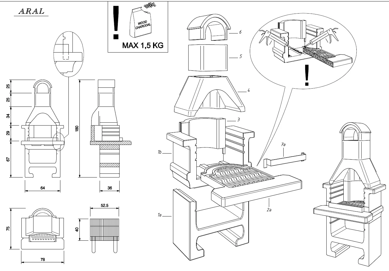 Palazzetti Grillkamin Aral Black Inkl. Montagematerial 2 Palazzetti Grillkamin Aral Black Inkl. Montagematerial – Bild 2