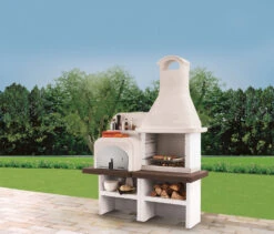 Palazzetti Grillkamin Grado 2 Mit Pizzaofen Inkl. Montagematerial -Flammengrill Palazzetti Grillkamin Grado 2 Gartenkueche