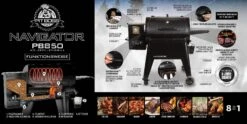 Pit Boss Pelletgrill Navigator 850 -Flammengrill Pit Boss Navigator 850 Pelletgrill Features Card