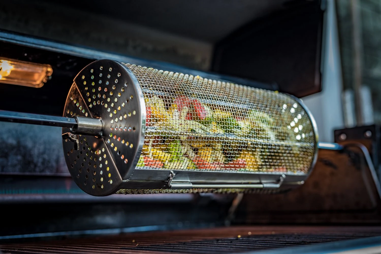 Grillfürst Universal Drehspießkorb / Rotisseriekorb, Edelstahl V2 2 Grillfürst Universal Drehspießkorb / Rotisseriekorb, Edelstahl V2 – Bild 2