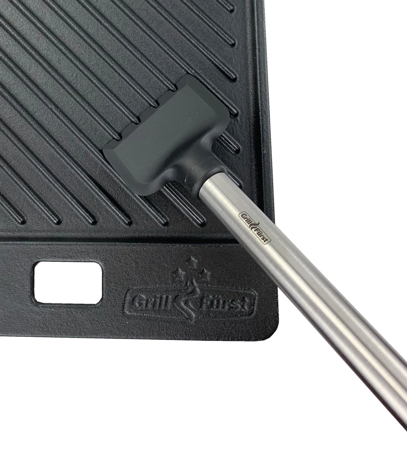 Grillfürst Reinigungsset Für Grillfürst Grillplatten Mit Spezial-Schaber, Gusseisen-Pflegespray Und Premium Messingbürste 3 Grillfürst Reinigungsset Für Grillfürst Grillplatten Mit Spezial-Schaber, Gusseisen-Pflegespray Und Premium Messingbürste – Bild 3