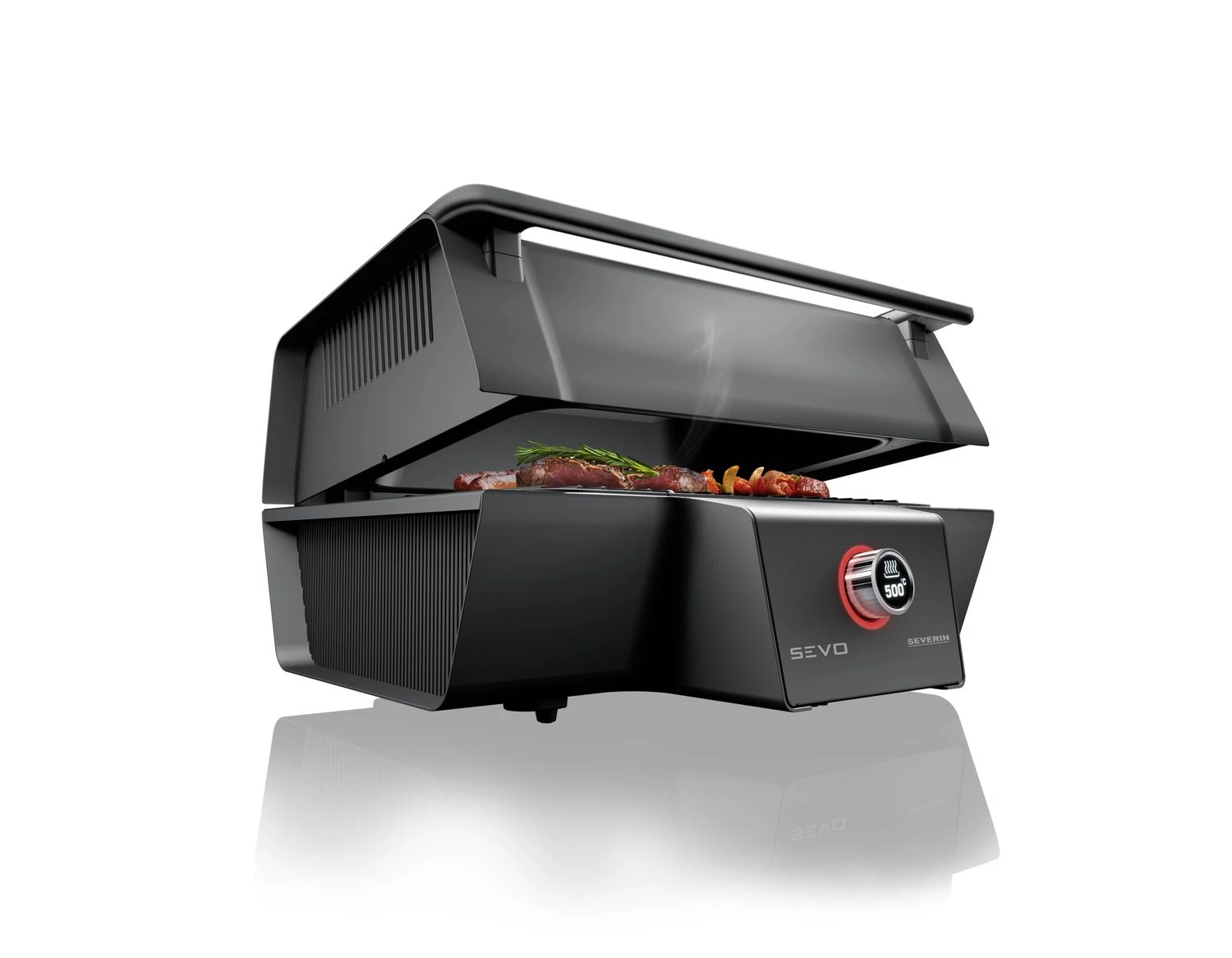 Severin Elektrogrill SEVO GT - Boost Zone 500°C - Mit Deckel - 3.000 W - Inkl. Grillfürst Premium Grillbesteck Set 3 Severin Elektrogrill SEVO GT - Boost Zone 500°C - Mit Deckel - 3.000 W - Inkl. Grillfürst Premium Grillbesteck Set – Bild 3