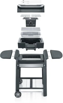 Severin Elektrogrill SEVO Smart Control GTS - Boost Zone 500°C - Mit Deckel Und Grillwagen - 3.000 W 19 Severin Elektrogrill SEVO Smart Control GTS - Boost Zone 500°C - Mit Deckel Und Grillwagen - 3.000 W -Flammengrill Severin Sevo Smart Control GTS PG8139 Explosion