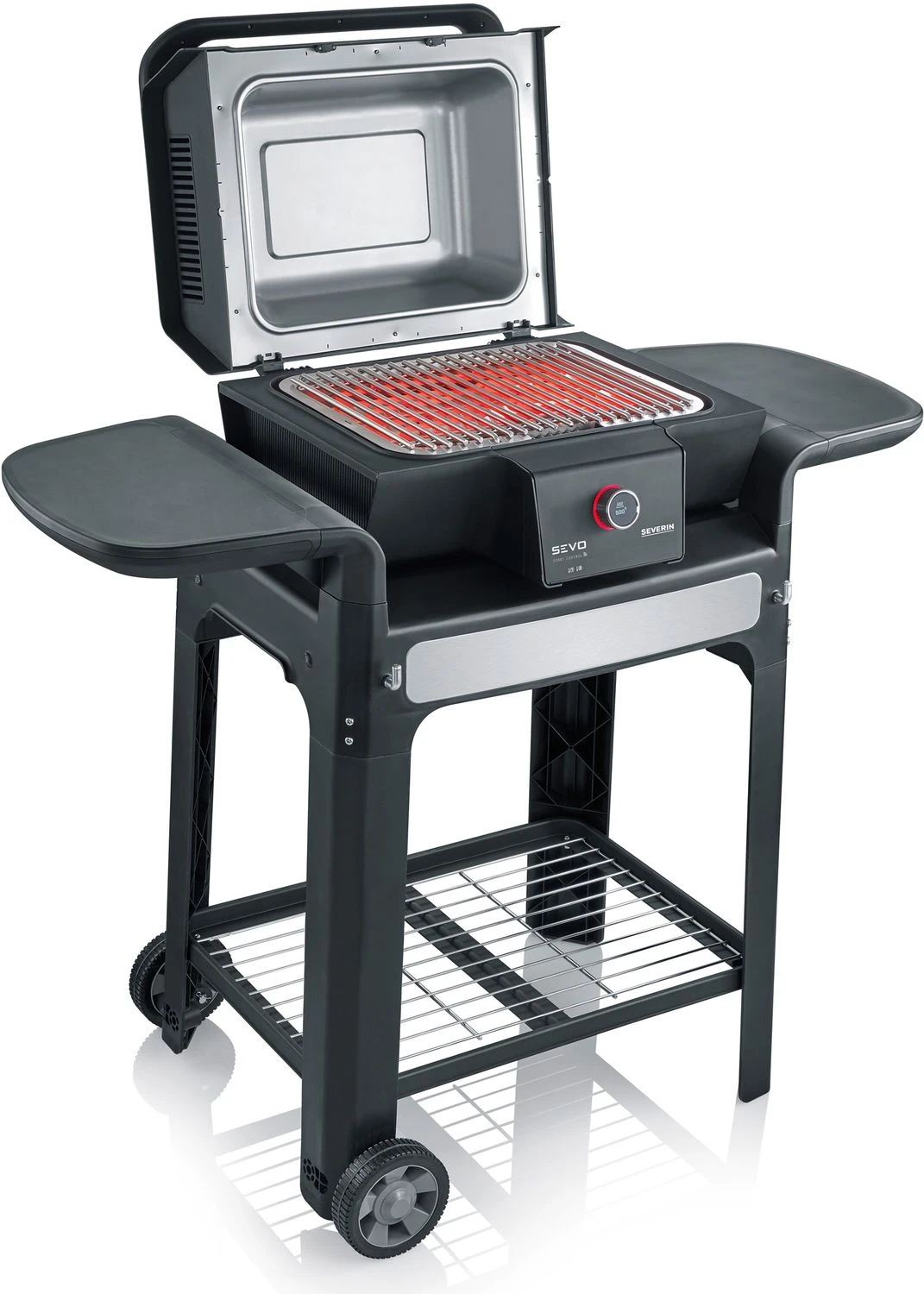 Severin Elektrogrill SEVO Smart Control GTS - Boost Zone 500°C - Mit Deckel Und Grillwagen - 3.000 W 2 Severin Elektrogrill SEVO Smart Control GTS - Boost Zone 500°C - Mit Deckel Und Grillwagen - 3.000 W – Bild 2