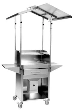 Thüros III Holzkohle Gewerbegrill Mit Dach (48x60 Cm Grillfläche)