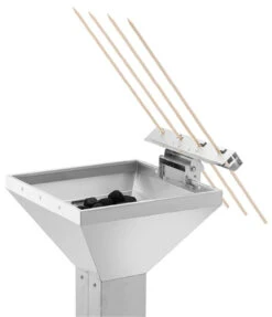 Thüros Fisch Grill Set Mit Flammlachs- Und Steckerlfischhalter -Flammengrill Thueros Steckerlfischhalter Anwendung 1