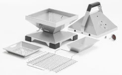 Thüros T1 ToGo Holzkohle Tischgrill Edelstahl Mit BBQ Haube 30x30 Cm -Flammengrill Thueros T1 ToGo Holzkohle Tischgrill Lieferumfang