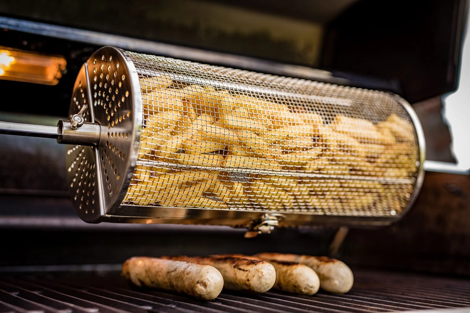 Grillfürst Universal Drehspießkorb / Rotisseriekorb, Edelstahl V2 3 Grillfürst Universal Drehspießkorb / Rotisseriekorb, Edelstahl V2 – Bild 3