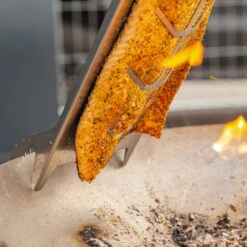 Fennek Flammlachshalterung Aus Edelstahl Mit Zubehör Und Tasche -Flammengrill fennek edelstahl flammlachshalter detail