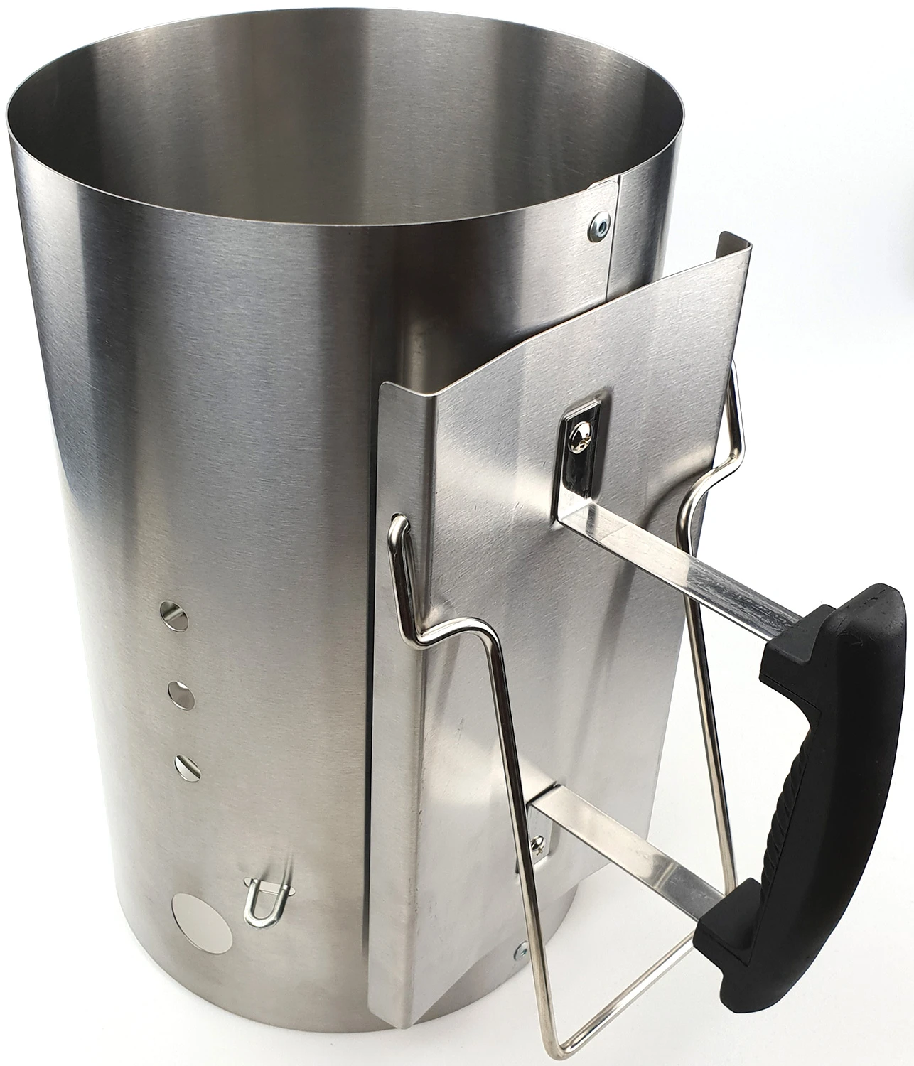 Grillfürst Anzündkamin Premium Edelstahl, Durchmesser 19 Cm, Höhe 30,5 Cm, Mit Sicherheitsgriff 5 Grillfürst Anzündkamin Premium Edelstahl, Durchmesser 19 Cm, Höhe 30,5 Cm, Mit Sicherheitsgriff – Bild 5