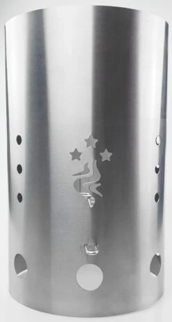 Grillfürst Anzündkamin Premium Edelstahl, Durchmesser 19 Cm, Höhe 30,5 Cm, Mit Sicherheitsgriff 16 Grillfürst Anzündkamin Premium Edelstahl, Durchmesser 19 Cm, Höhe 30,5 Cm, Mit Sicherheitsgriff -Flammengrill grillfuerst anzuendkamin vorderseite 17 127