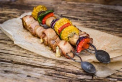 Grillfürst Edelstahl Grillspieße 35 Cm - 4er Set -Flammengrill grillfuerst doppel metallspiesse 35cm 17 053