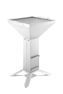 Thüros Holzkohlegrill T3-4F / Edelstahl Säulengrill 42x42 Cm 4 Fuß